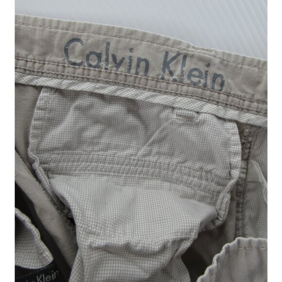 Calvin Klein Pants 30 Cargo Ripstop Outdoor Utility Crop Shorts Y2K * - Picture 14 of 16